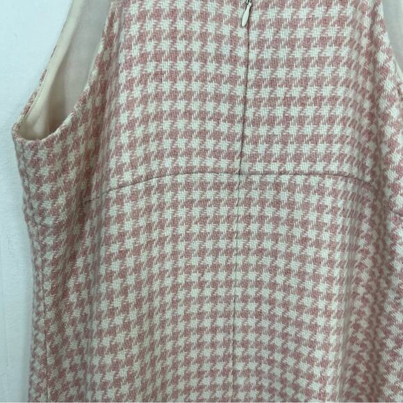 Florence Eiseman Wool Blend Houndstooth Pink White Tweed Dress Girl Size 16 - Picture 9 of 12